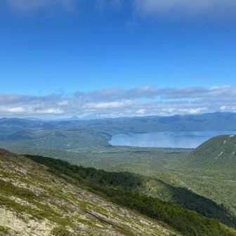 羊蹄山は雲で隠れてました