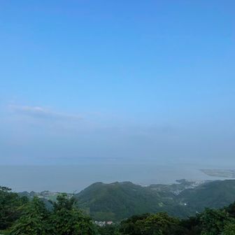 有明海のほうも少し青空に