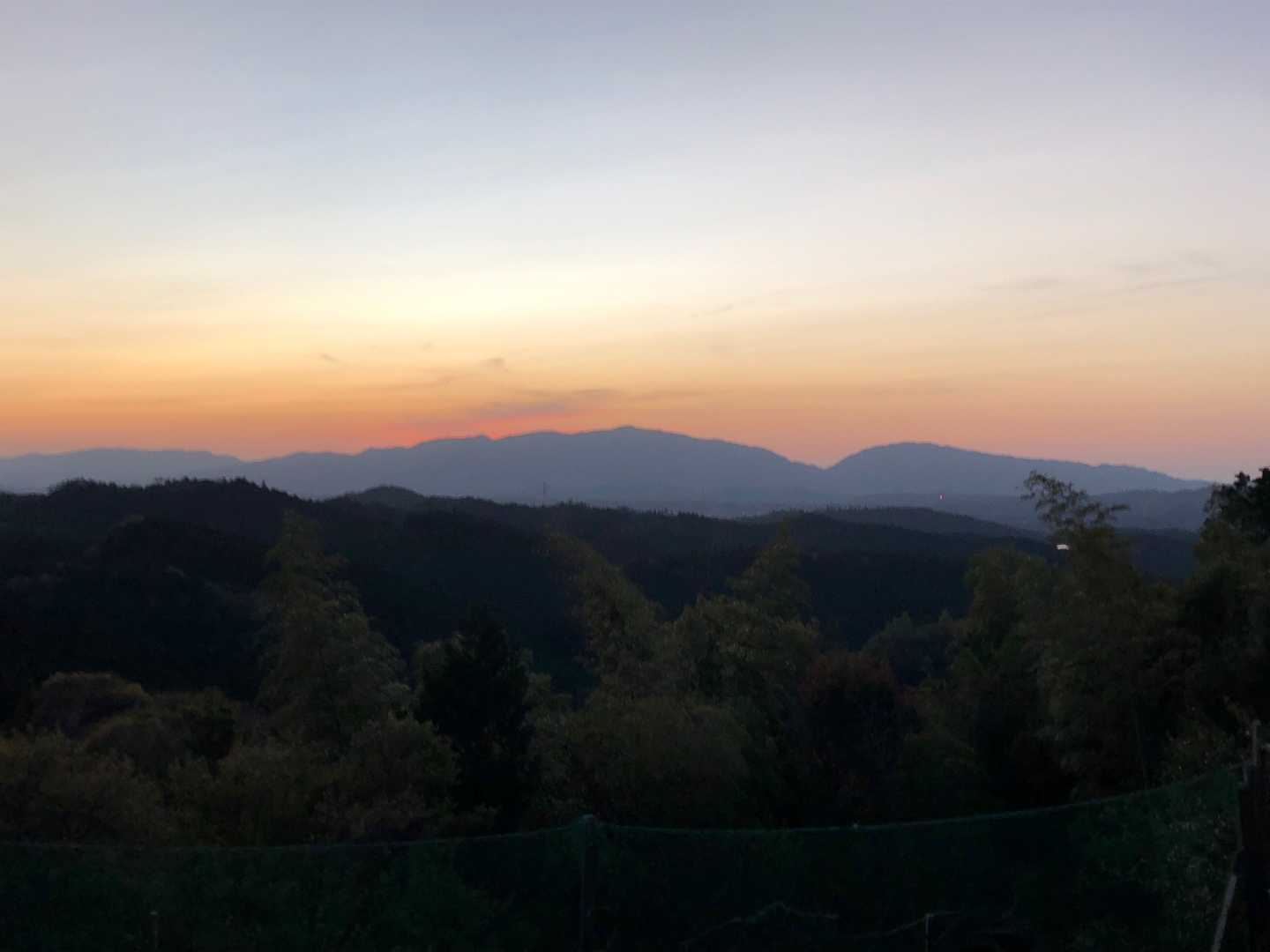 金剛山、葛城山の夕暮れ