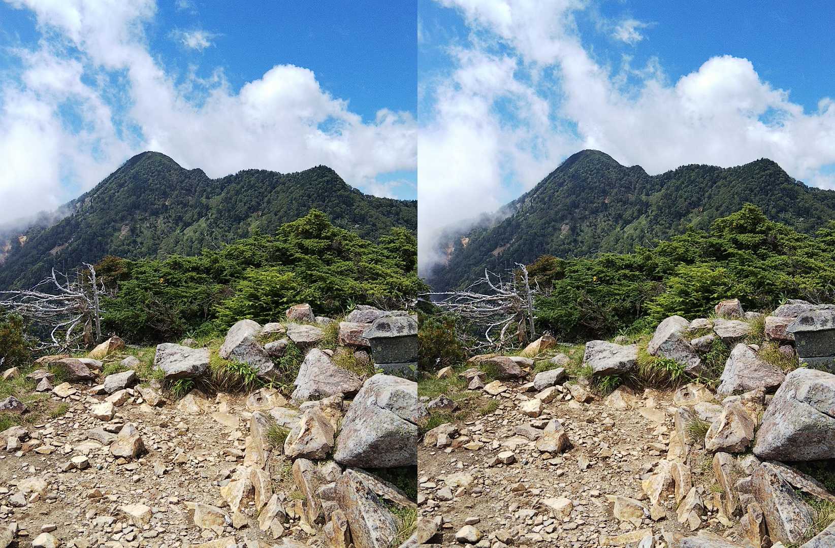 女峰山へ続く稜線