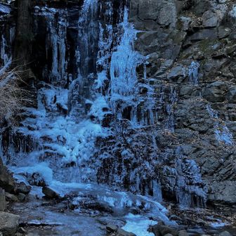 滝凍る！寒いです🥶