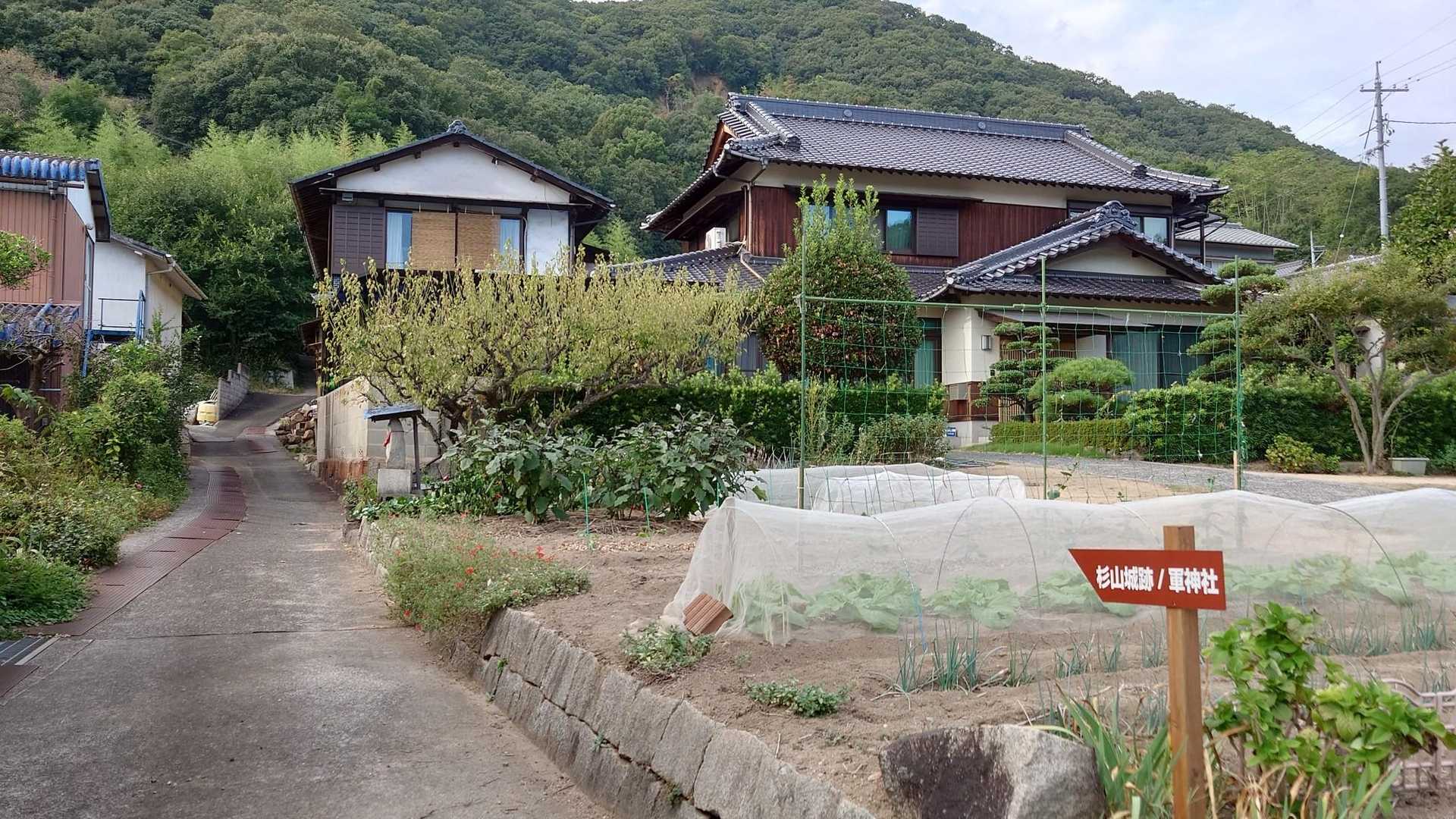 杉山城跡の道標に案内され登って行きます