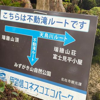 帰りは不動滝ルートへ

前回は、富士見平小屋から縦走したなぁ、