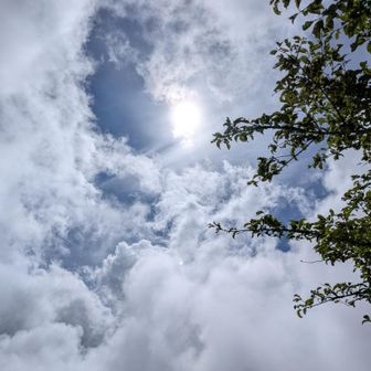 雲の合間から太陽🌞
