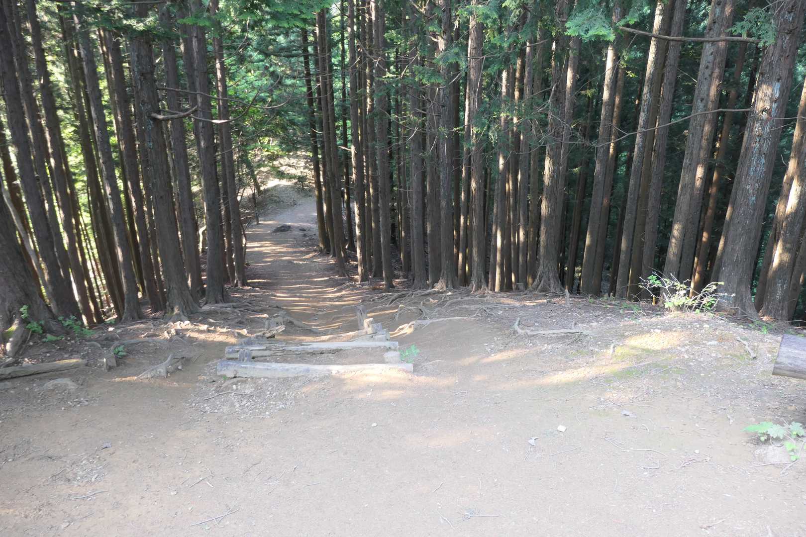 いったん下って。