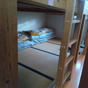 お世話になりました
上下二段、各4名利用できます
当日は空き多く半数程度の宿泊客