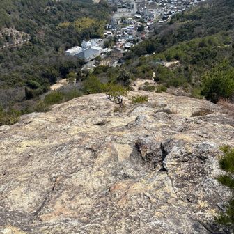 どこにおりるのー？と迷ったけど、岩に↓が
