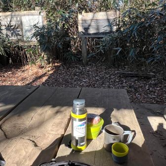 きのこ山で遅いランチ🍙