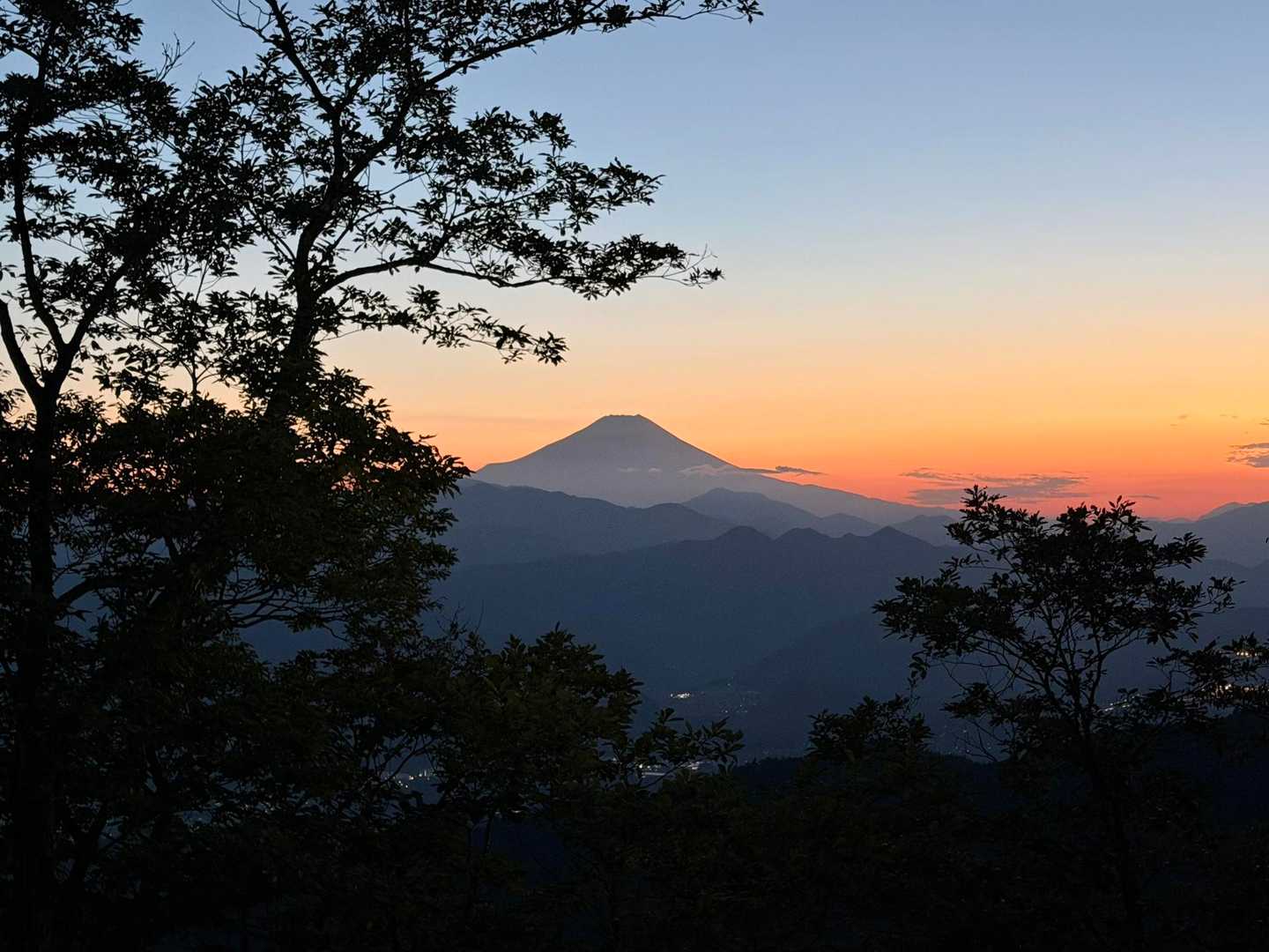 コース途中から富士山が見えた