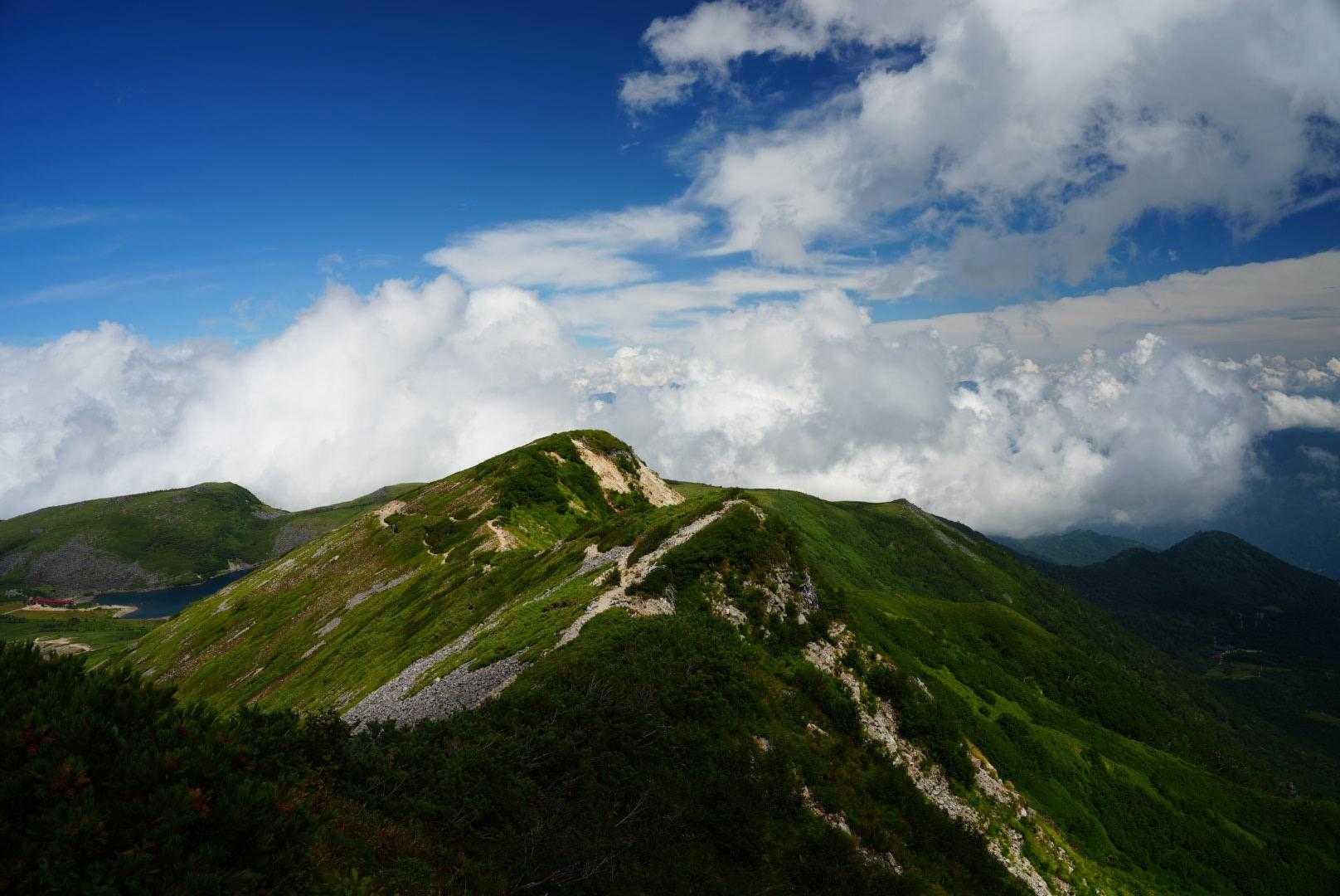 栂池ロープウェイ 自然園駅-栂池登山道入口-天狗原-乗鞍岳 往復コースの写真