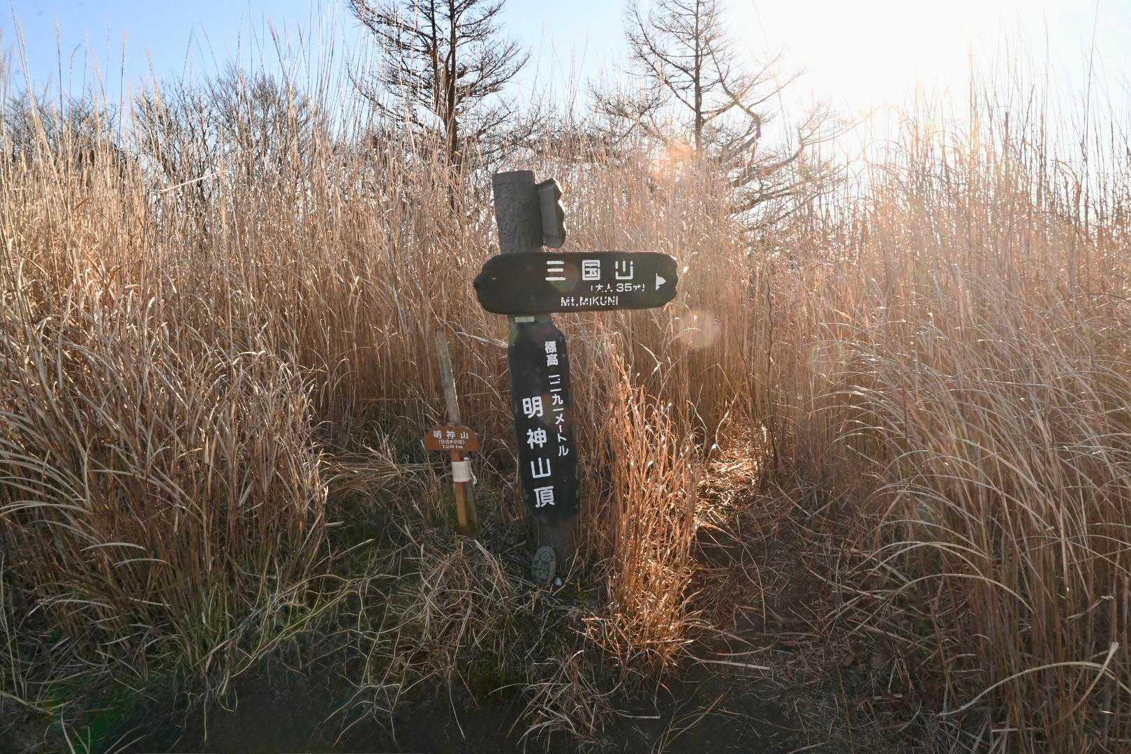 標識にはないが、ここから左方向に少し足を伸ばして、北隣の大岩というピークを目指す。