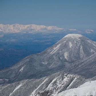 蓼科山と白馬岳