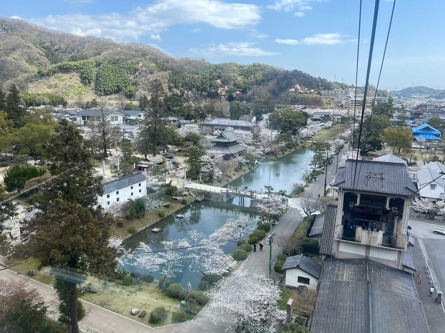 錦帯橋-岩国城ロープウェー 山麓駅-岩国城ロープーウェー  往復コースの写真