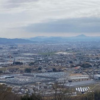本丸から東側、筑波山