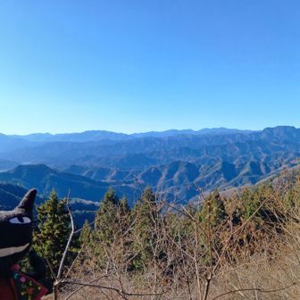 右に両神山、左に雲取山、そして奥秩父主脈、いつかいつか！