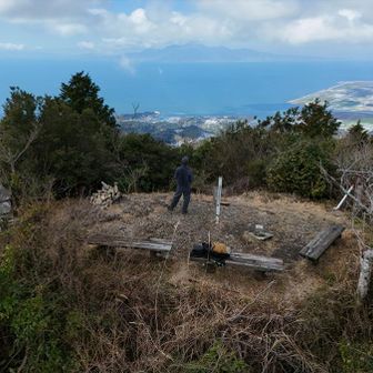 有明海の向こうに普賢岳がドォーーーーン！