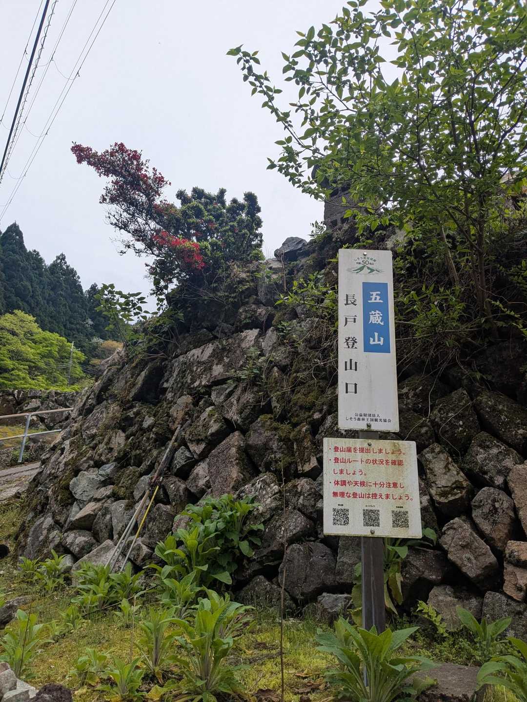 五蔵山【長戸登山口】まで戻ってきました