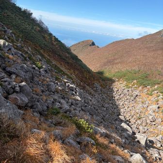 冬に北側からアクセスするには、この山頂直下を登るのか―