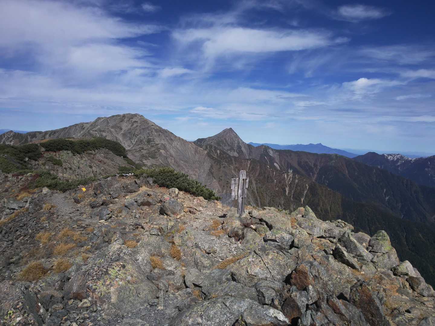 間ノ岳、北岳