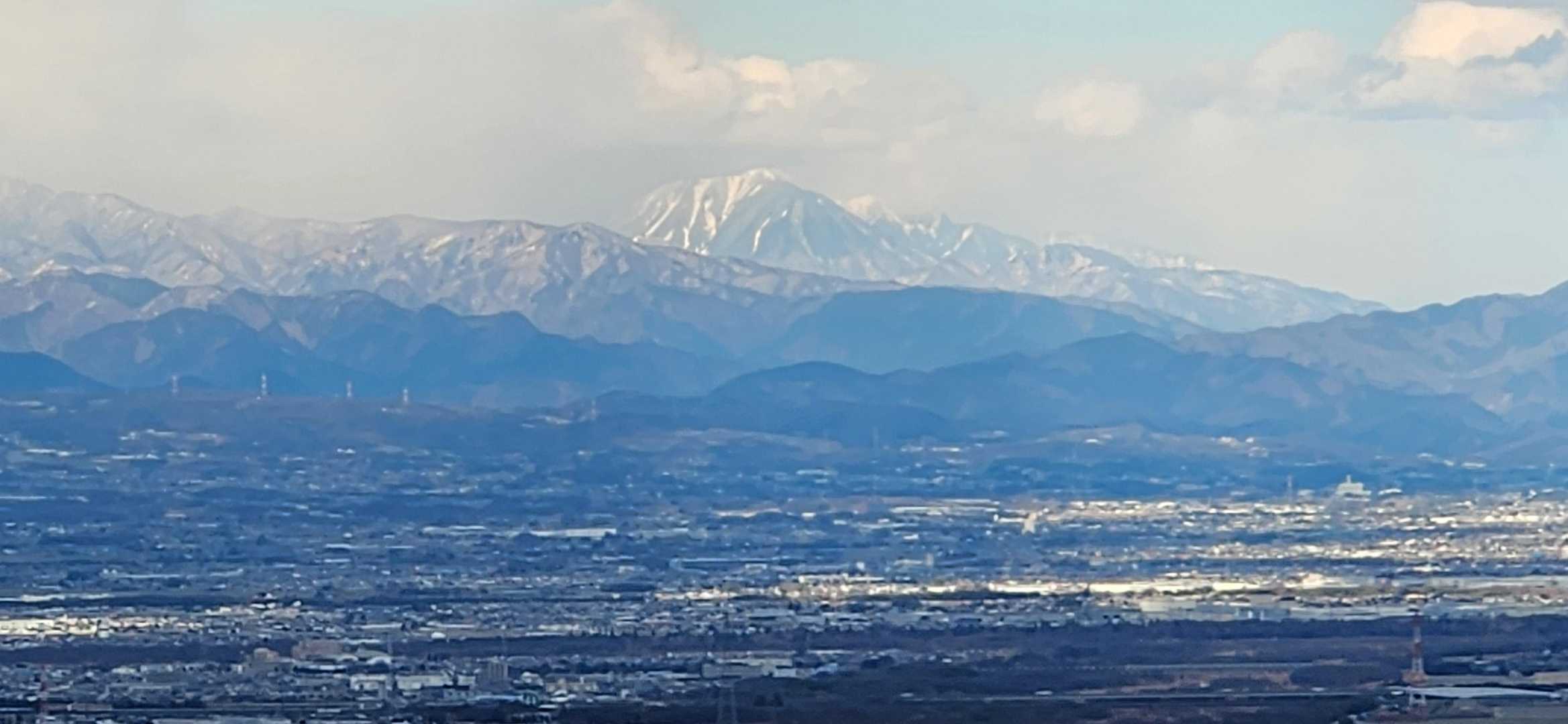 弁天山からの景色。日光方面