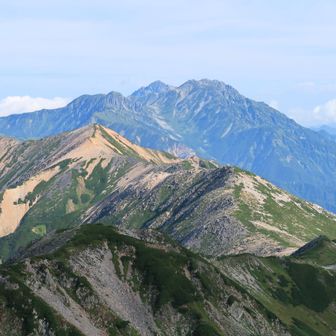 赤牛岳、立山、剣岳