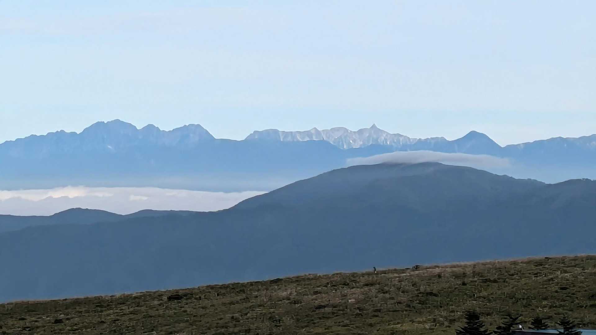 山頂まで行かなくても　穂高岳と槍ヶ岳がはっきり見えて嬉しすぎる✨