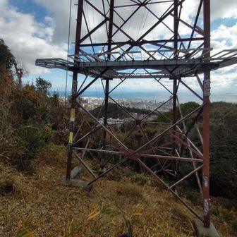 高尾山から。阪神高速、魔の月見山カーブが見えました。