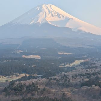 でっ、振り返ると、
Good morning Mt.Fuji～👍