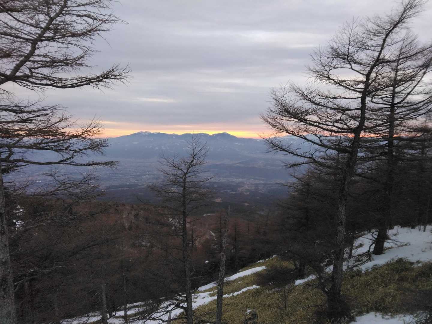 夕焼けがきれい。八ヶ岳方面