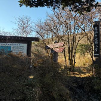 お鉢巡りの分岐に来ました。ここに避難小屋があります。
私は時計回りで周回します。