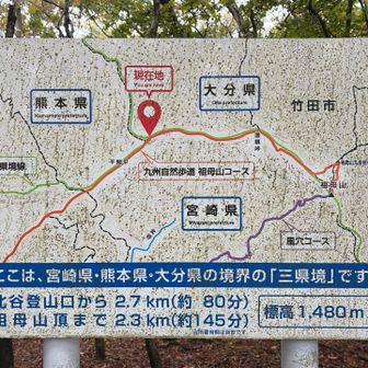 ここは
「三県境」
宮崎県代表🐓チキン南蛮
熊本県代表🐂あか牛丼
大分県代表🍗とり天
三つ巴対決だ！
。。。と言いながら下山飯は「あか牛丼」
脳内99%のシェア

チキン南蛮も宮崎で食べるのと関東で食べるのとは違うモノらしい。
とり天は。。。まぁ大分には関アジ関サバがあるからね。