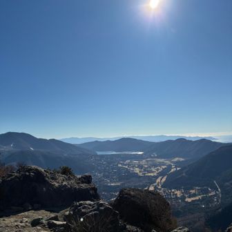 金時山から見る芦ノ湖。