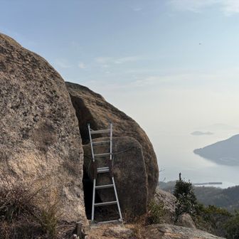 ふぐり岩！
なるほど〜笑笑

登って、割れ目を抜けると