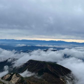 北アルプスの山々がはっきり見える