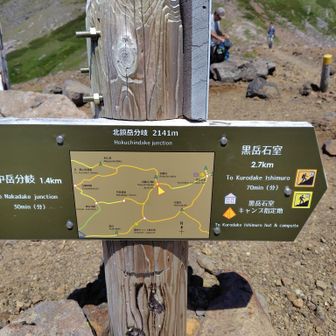 北鎮岳分岐と名前がついてます