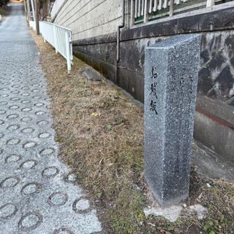 登るときに気が付かなかった「お城坂」の石標。