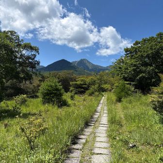 帰ってきました。山頂は快晴夏空。