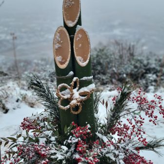 パクチーさん達が作った、素晴らしい門松🎍ですねぇ！
皆さんにとって
来年もより良い年に成ります要に！😊