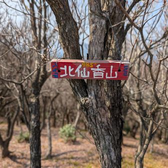 北仙香山の山名標識。
小さい！