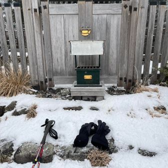 そうそう、大事な用事👀
今年の正月からお賽銭も払わずに、約一年もあつかましくお願いだけしてきた弥山神社😅
今回はお賽銭入れさせて頂きました🙇
女性フォロワーさんの日記で見た、男前なお賽銭の払い方を見習ってみました😆