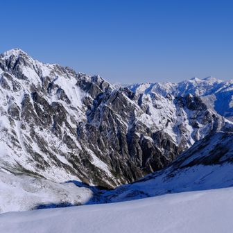 立山・雄山・浄土山 剱御前小舎に到着
剱と後立山連峰