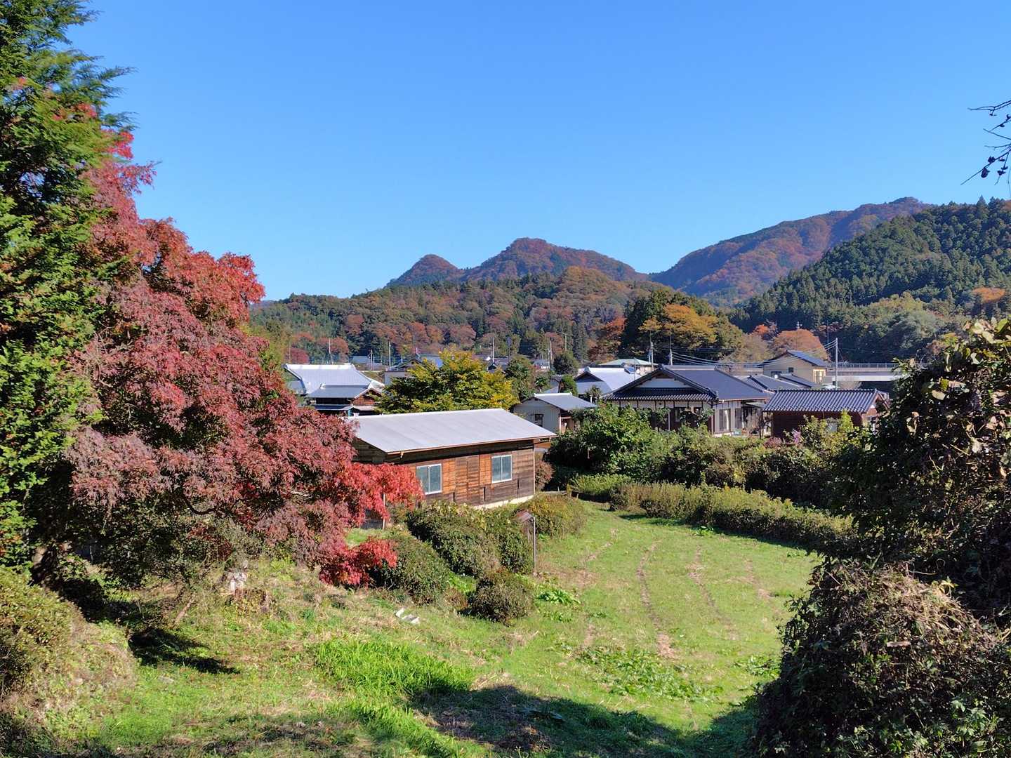 下りてきました　見えているのは月居山かな