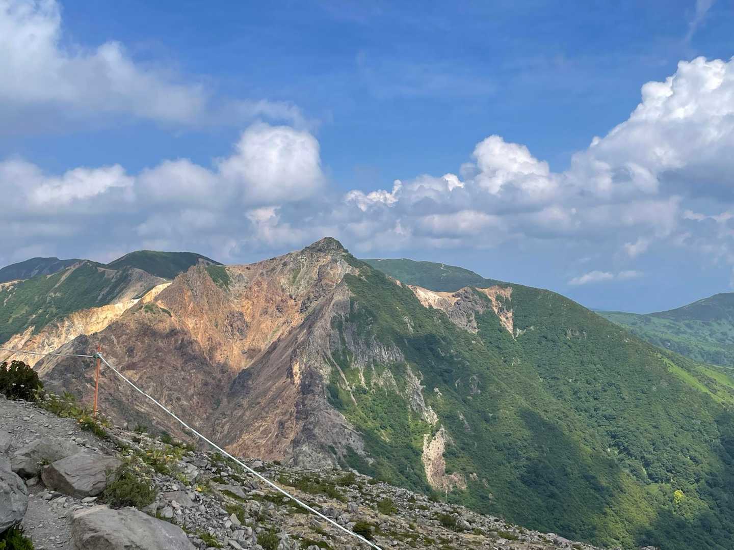 朝日岳を眺め