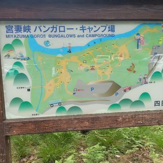 宮妻挟バンガローキャンプ場案内図。