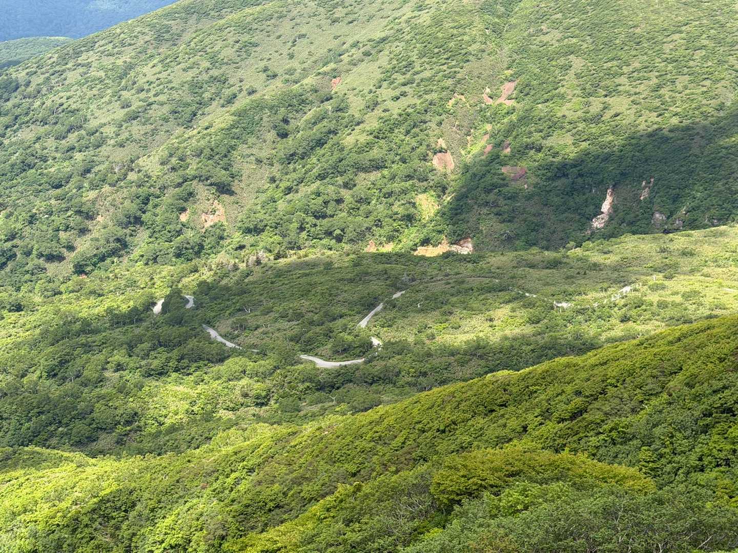 アルパこまくさと八号目を結ぶくねくね道