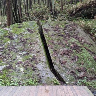 柳生の一刀石
柳生某が天狗だと思って斬ったらこの岩だったとか