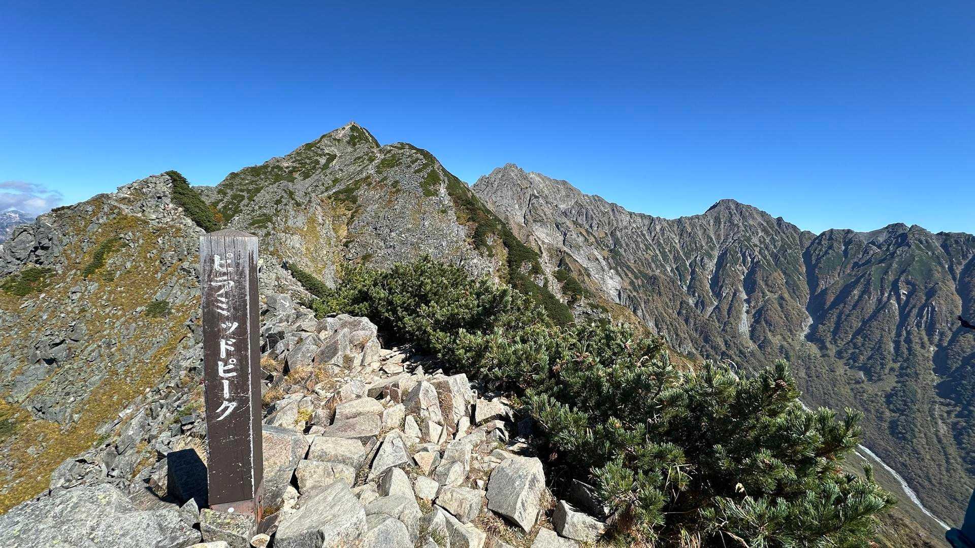 西穂高口駅-西穂丸山-西穂独標 往復コースの写真