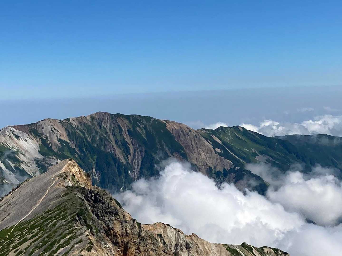 丸山-杓子岳-白馬鑓ヶ岳 縦走コースの写真