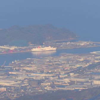 客船が見えます