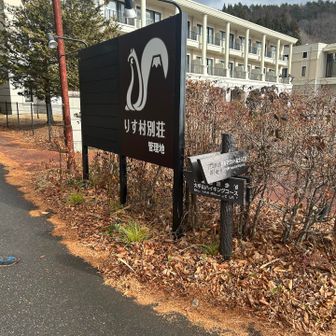 大出山バス停付近、ハイキングコース入口は
このリス🐿️看板が目印。しばし車道を歩く🚶‍♀️